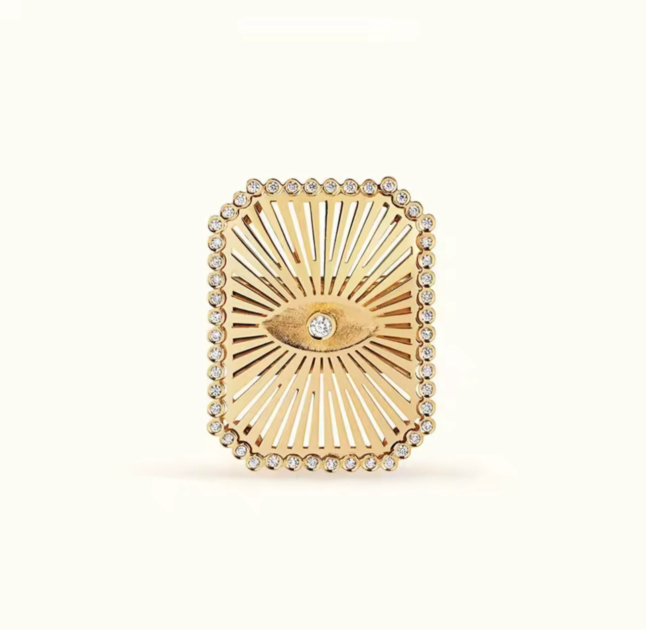 Gold eye ring