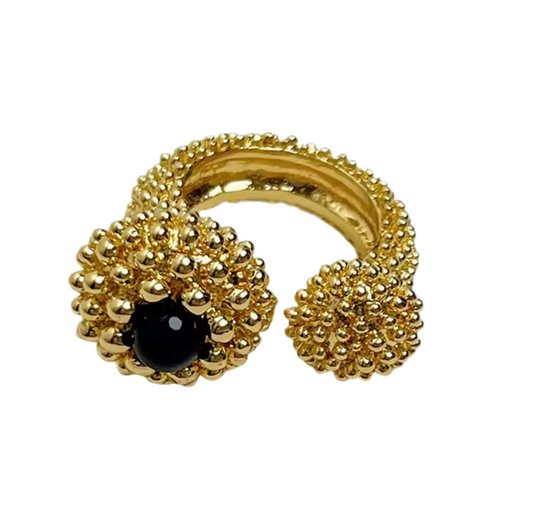 Noir Blossom ring