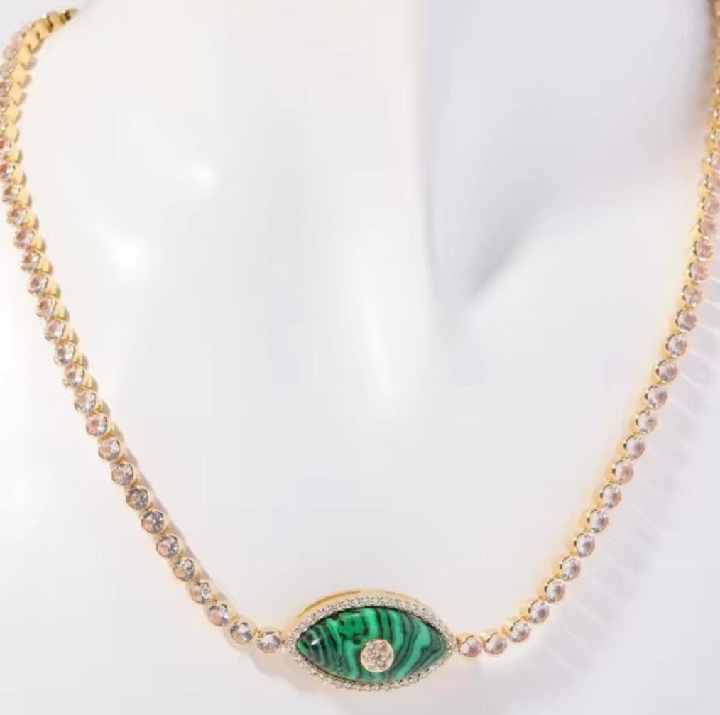 Emerald eye necklace