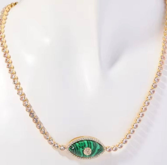 Emerald eye necklace