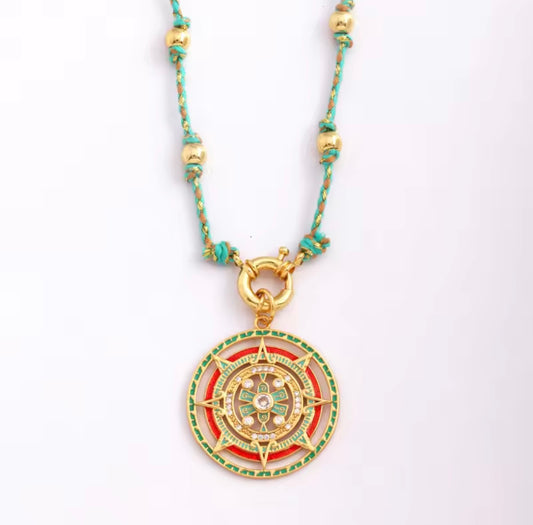 Bohemian blue necklace