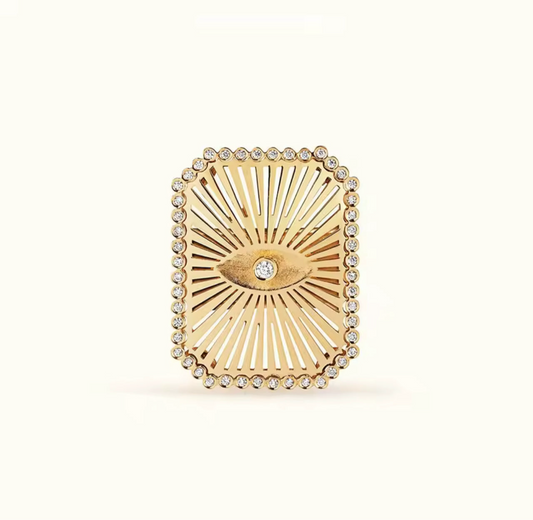Gold eye ring