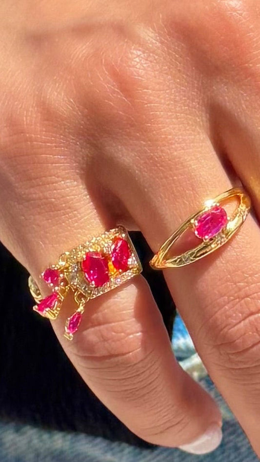 Ruby drop ring