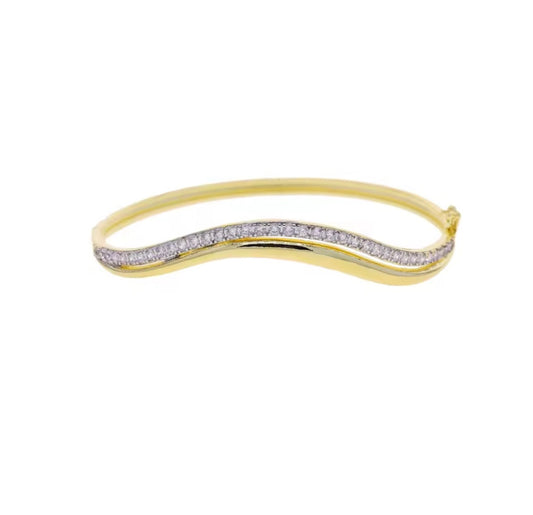 Golden wave bracelet