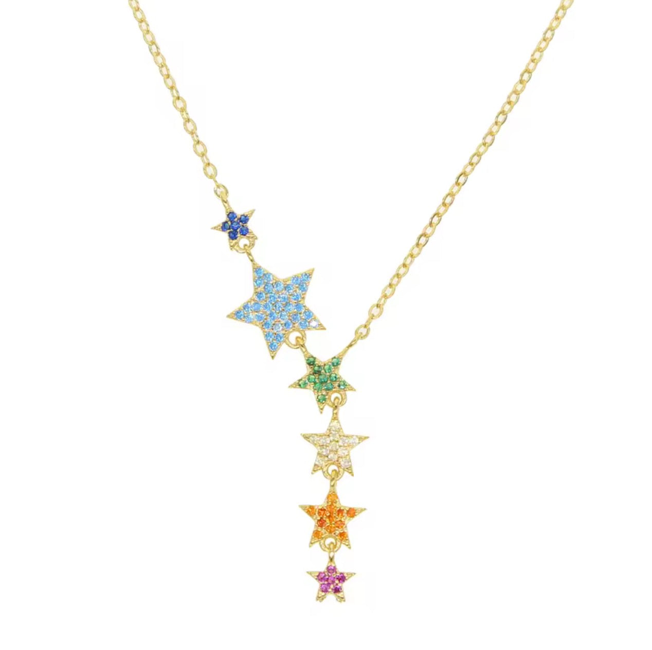 Stars dropdown necklace