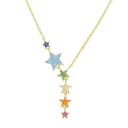 Stars dropdown necklace