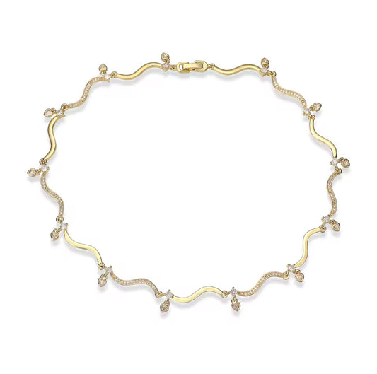 Heart waves necklace