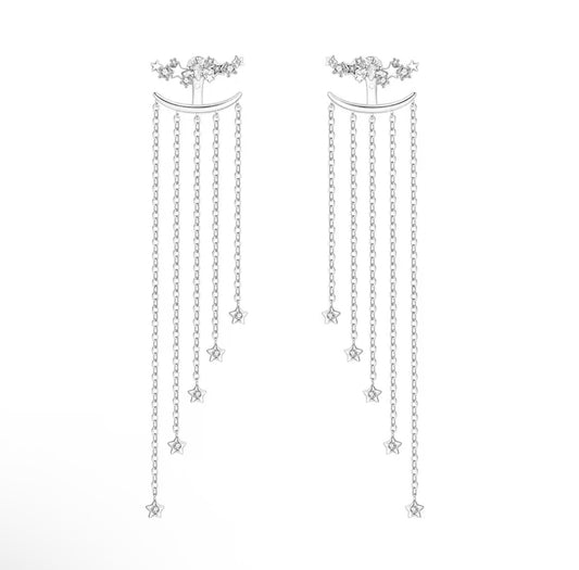 Stardust drop down earring