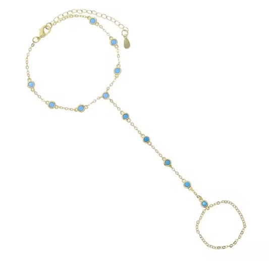 Sky blue hand chain