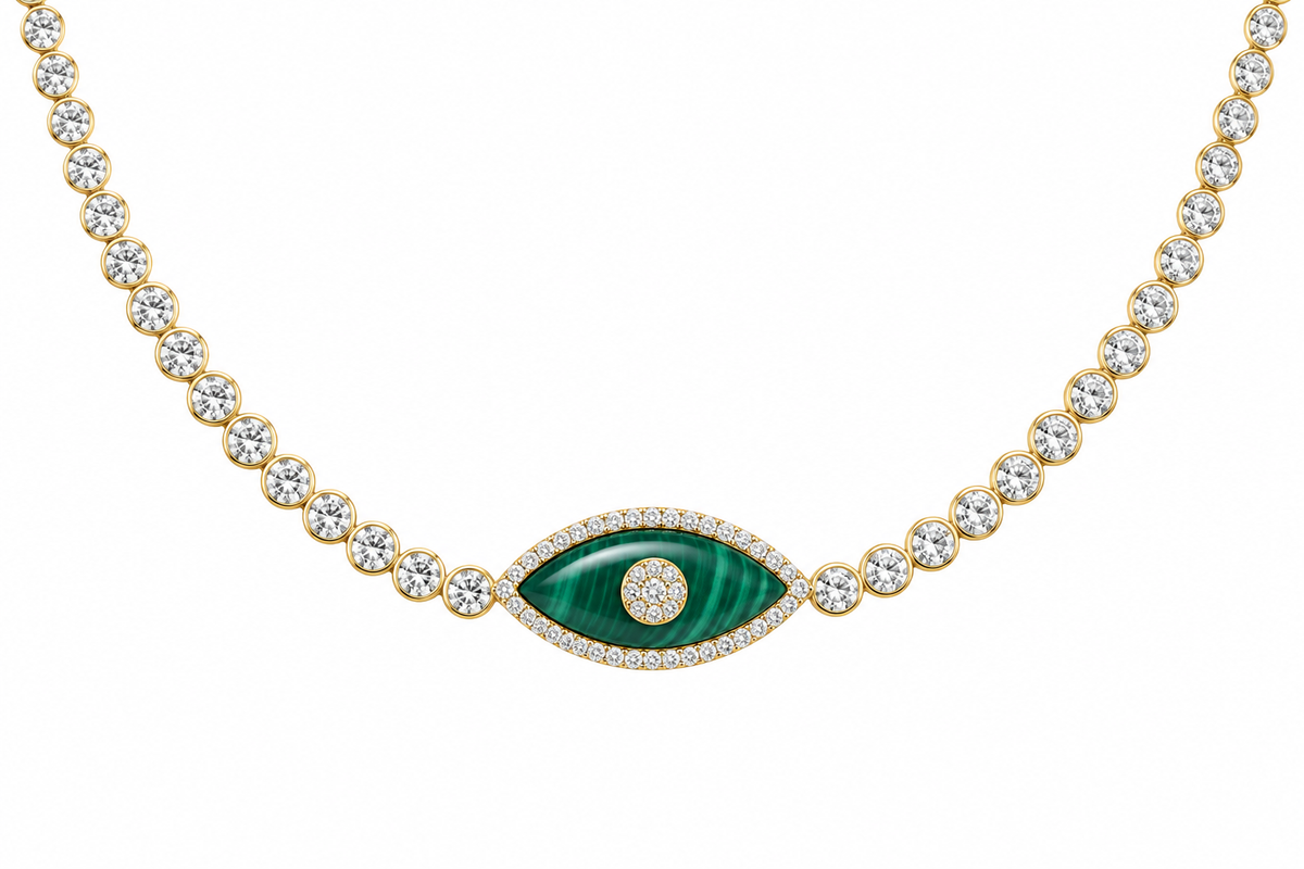 Emerald eye necklace